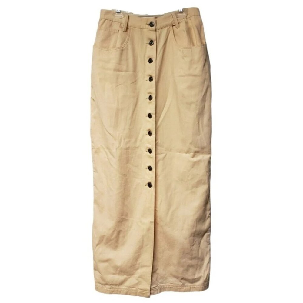 80s Cambridge Dry Goods Cotton Pencil Skirt - Size 8